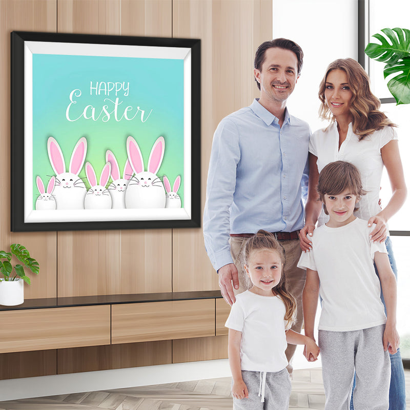 Lapins des œufs de Pâques Fête Broderie Diamant
