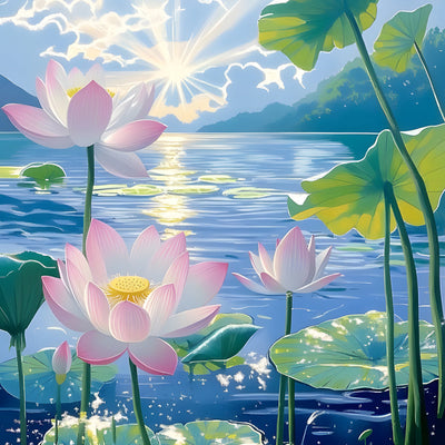 Le Gracieux Lotus Broderie Diamant
