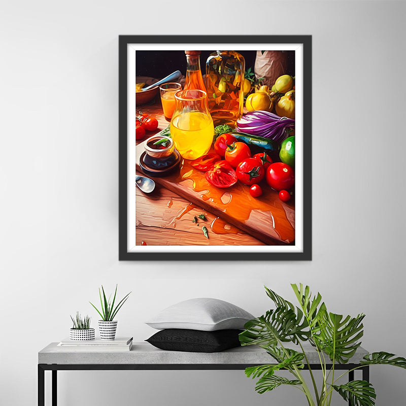 Legumes et Jus Broderie Diamant