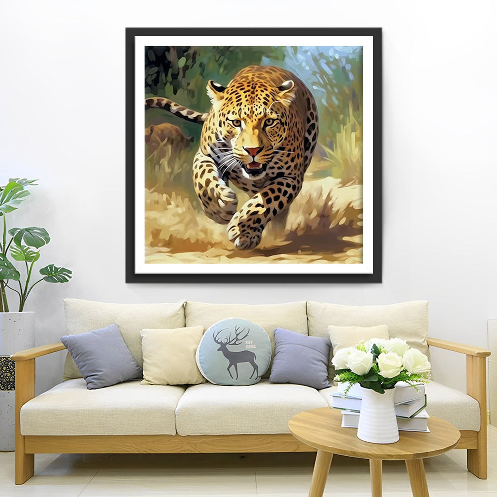 Leopard Courant Broderie Diamant