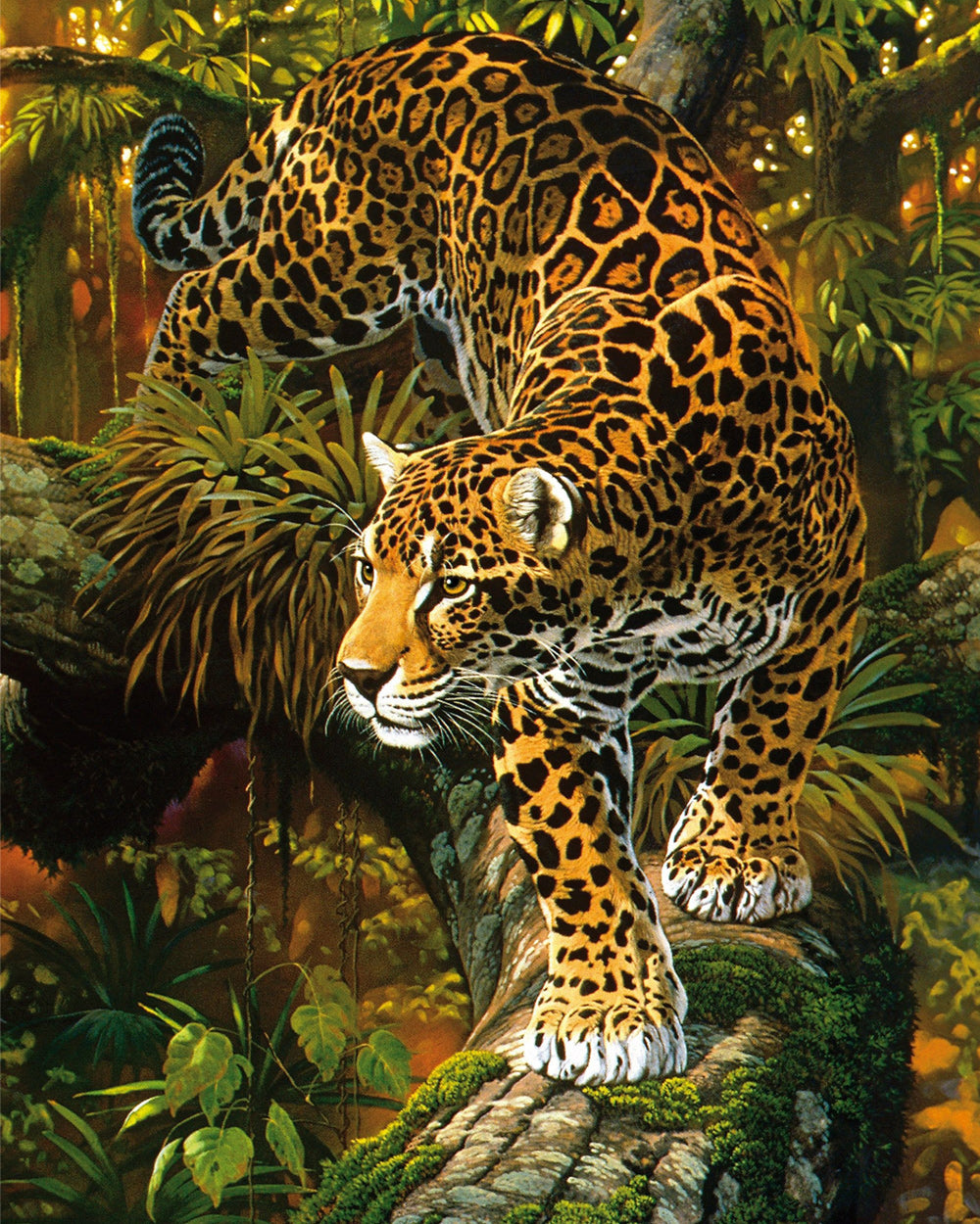 Leopard dans l'Arbre Broderie Diamant