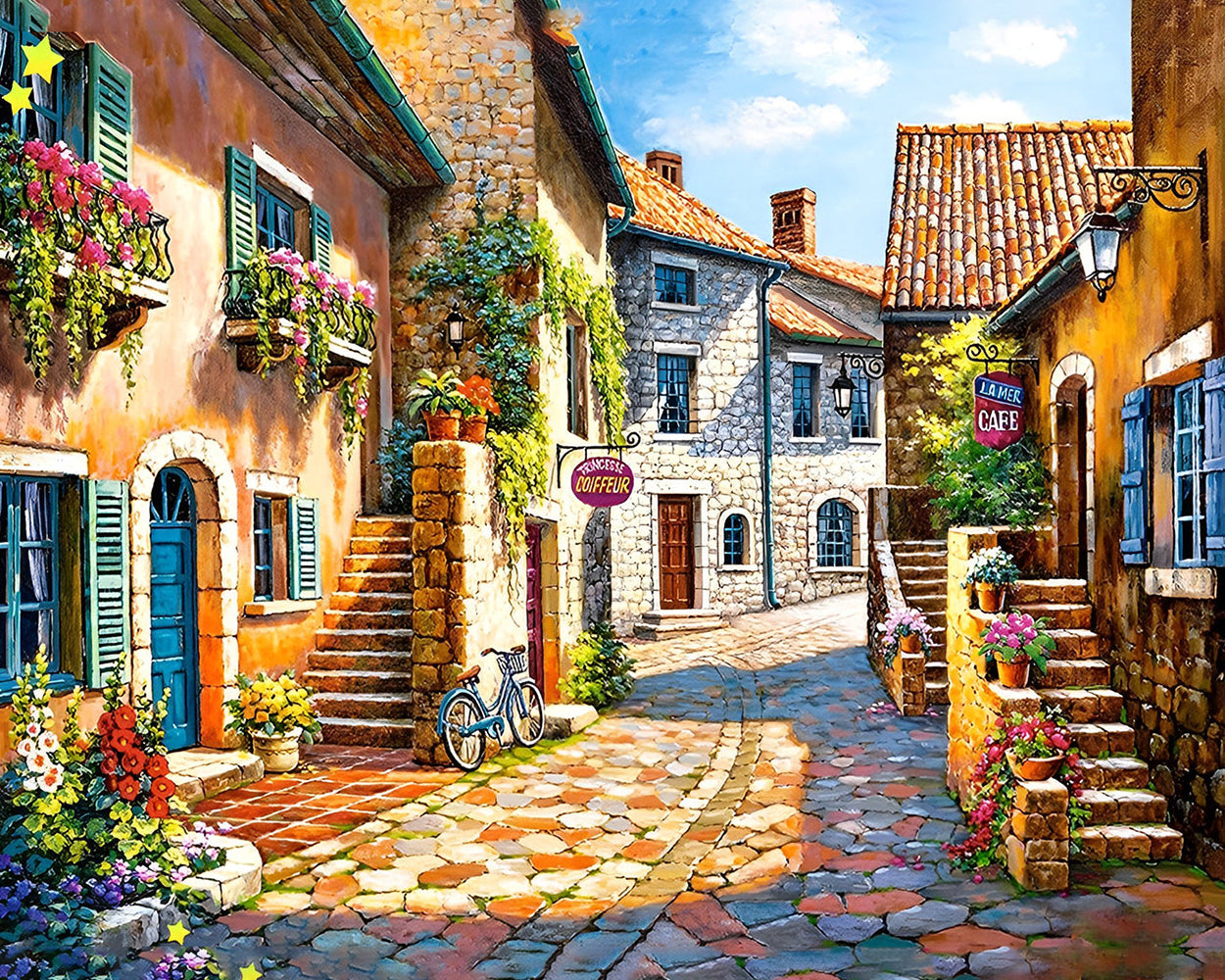 Les Boutiques d'une Ville Europeenne Broderie Diamant