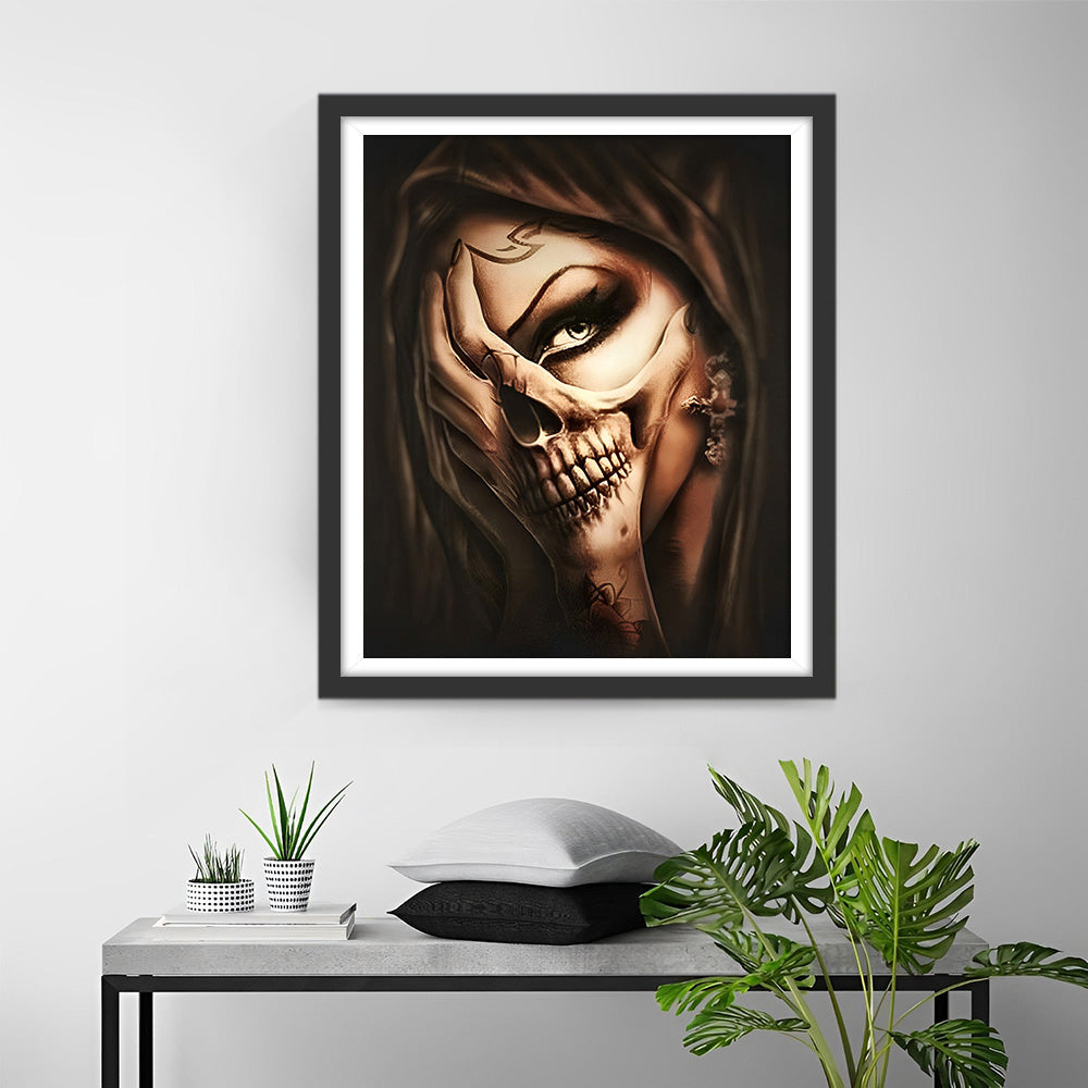 L’Étreinte de la Beauté Squelette Broderie Diamant