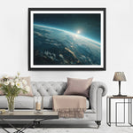 Lever de Soleil sur la Terre vu de l'Espace Broderie Diamant