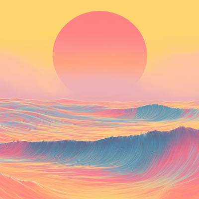 Lever du Soleil sur une Mer de Nuages Broderie Diamant