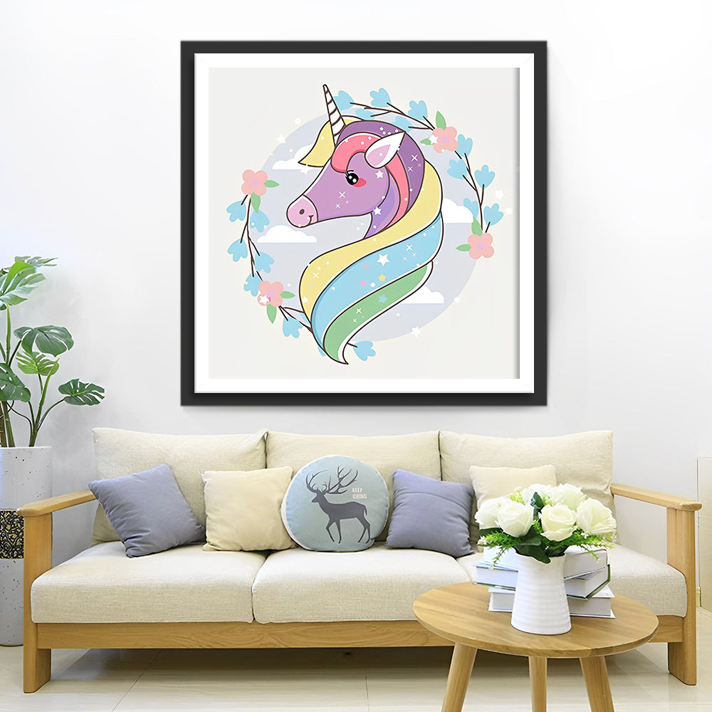 Licorne Cartoon Broderie Diamant