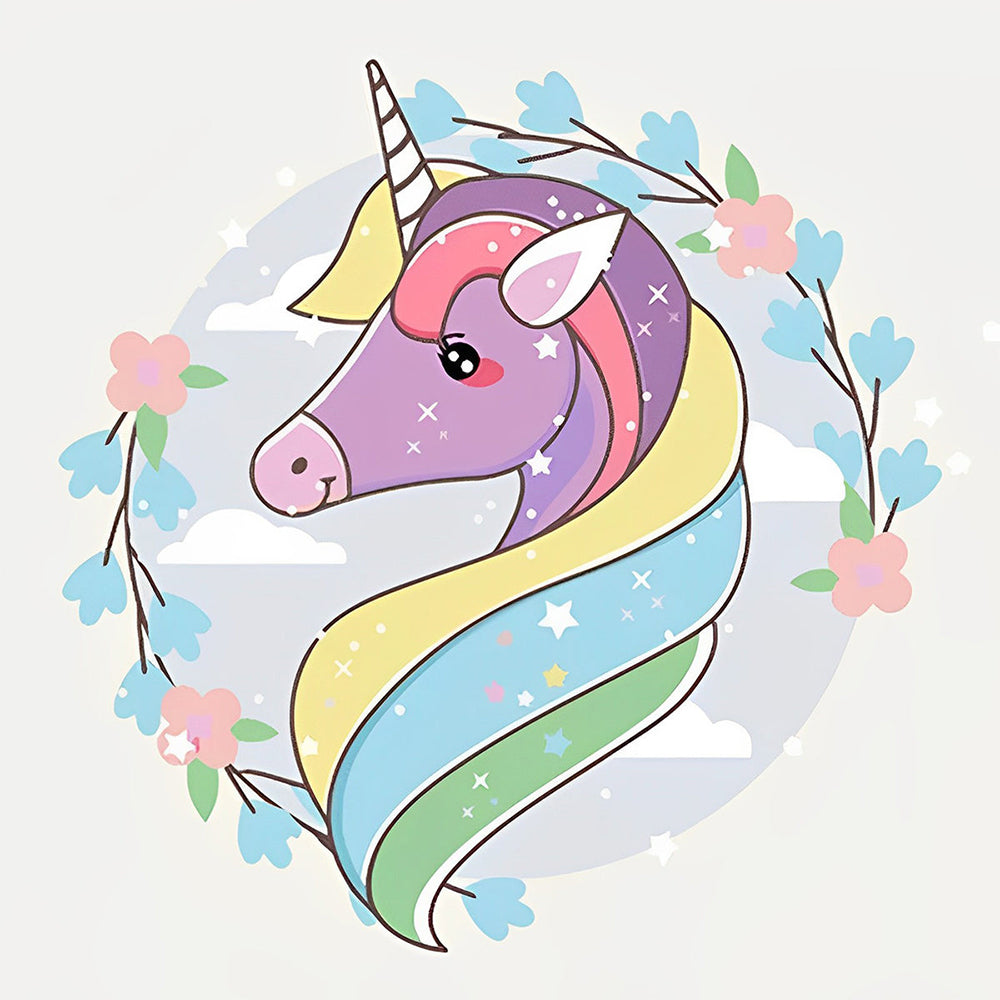 Licorne Cartoon Broderie Diamant