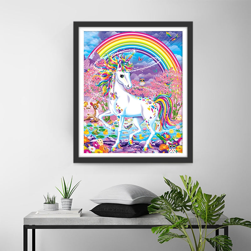 Licorne et Arc-en-Ciel Broderie Diamant