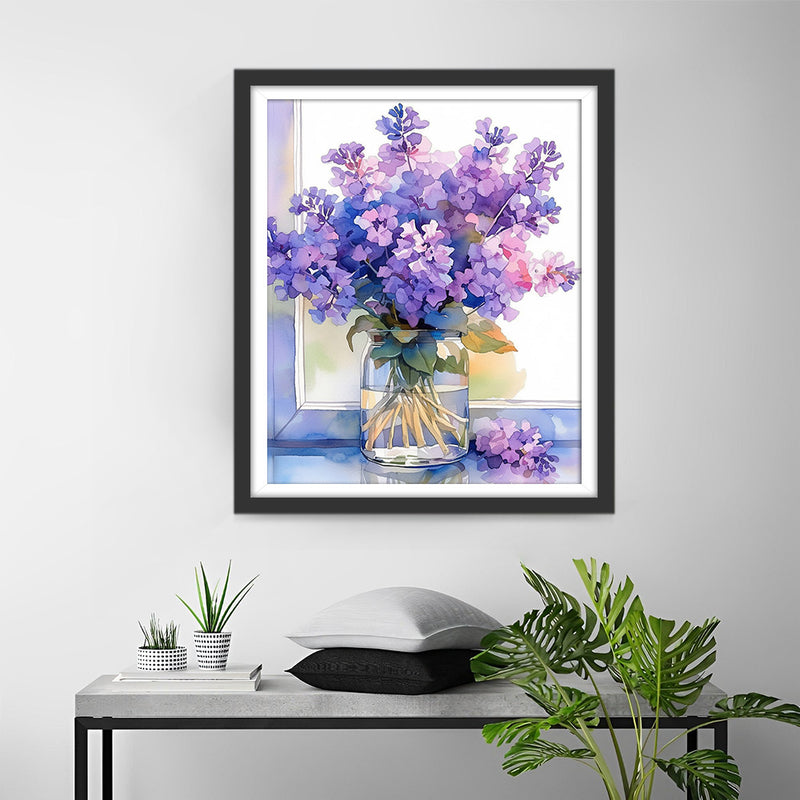 Lilas Violets Broderie Diamant