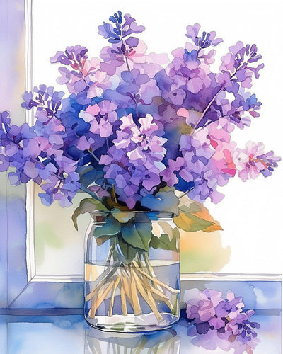Lilas Violets Broderie Diamant