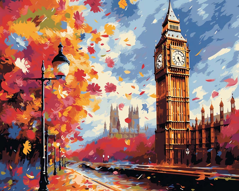 Londres en Automne Broderie Diamant