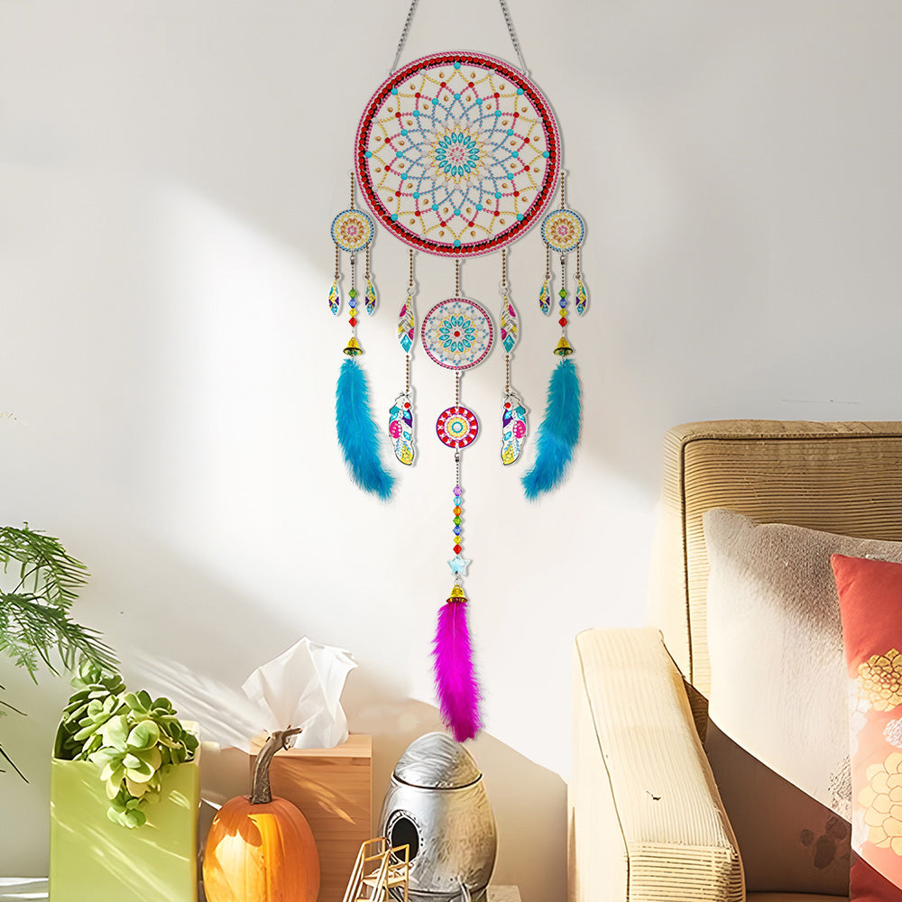 Lotus Kit de Broderie Diamant 2D Plate - Attrape-rêve à Suspendre