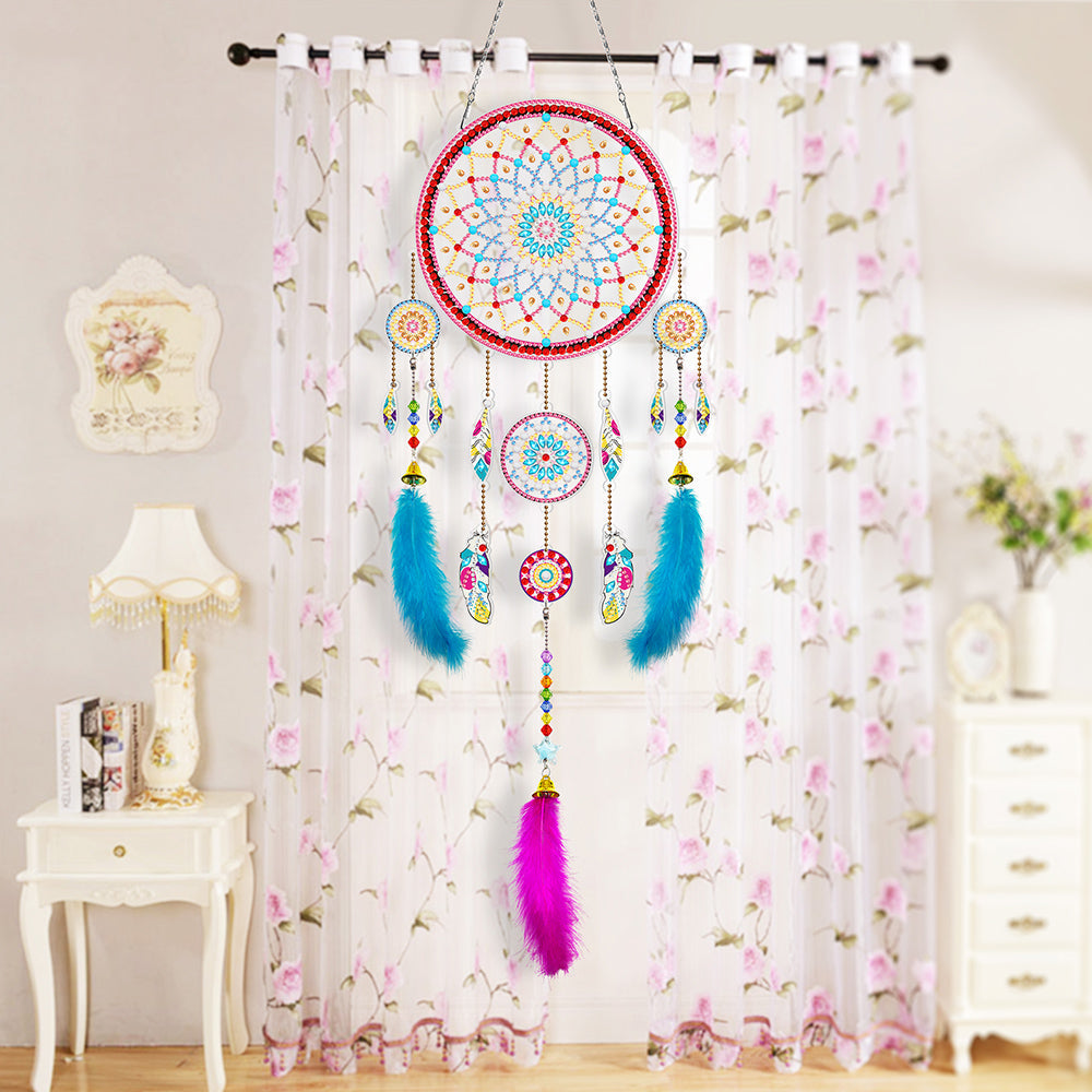 Lotus Kit de Broderie Diamant 2D Plate - Attrape-rêve à Suspendre