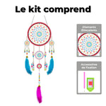 Lotus Kit de Broderie Diamant 2D Plate - Attrape-rêve à Suspendre