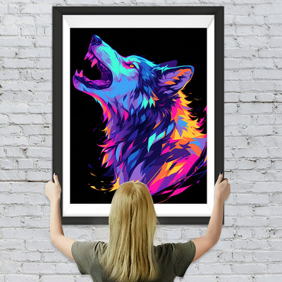Loup dans L'Obscurité Broderie Diamant