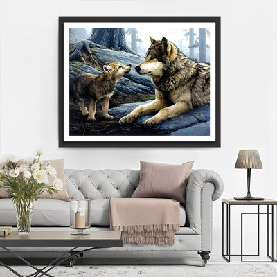 Loup et LouvÉtéau Broderie Diamant