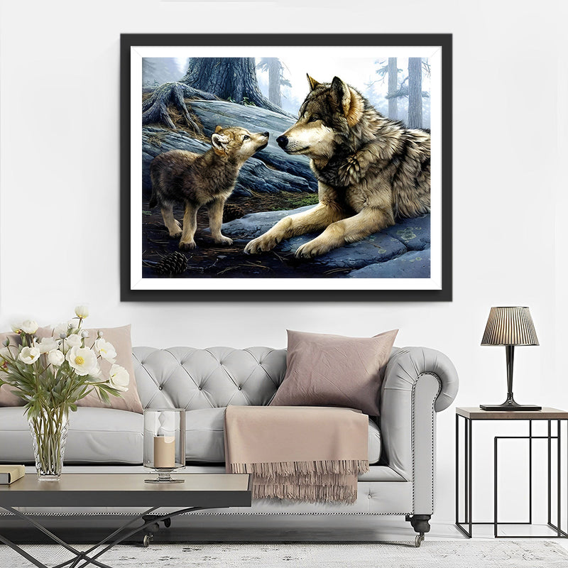 Loup et LouvÉtéau Broderie Diamant