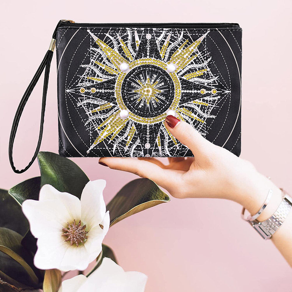 Lumière du Soleil Étincelante Broderie Diamant Sac Poignet