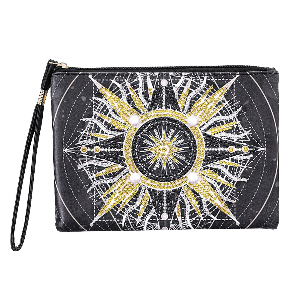 Lumière du Soleil Étincelante Broderie Diamant Sac Poignet