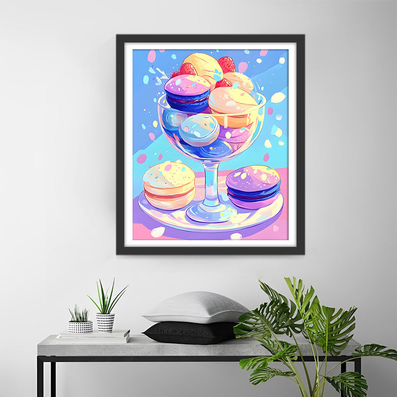 Macarons en Verrerie Broderie Diamant