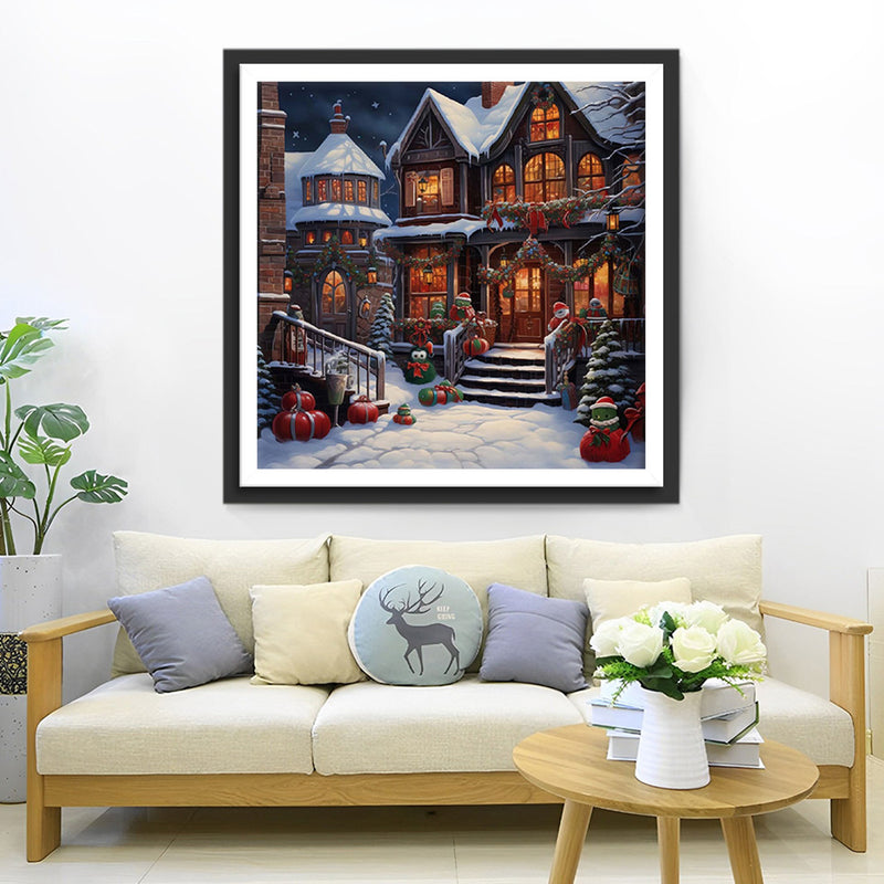 Magnifique et Confortable Château Villa de Noël Broderie Diamant
