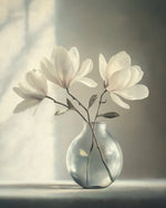 Magnolia dans une Bouteille en Verre Broderie Diamant