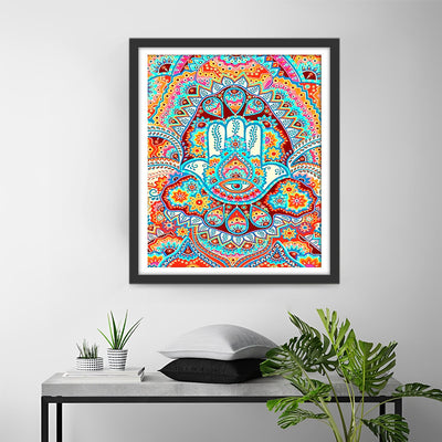 Mandala Abstrait Coloré Broderie Diamant