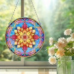 Mandala Fleur de Lotus en Acrylique Pendentif Broderie Diamant