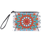 Mandala Lotus Bleu-Orange Broderie Diamant Sac Poignet