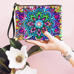 Mandala Lotus Brillant Broderie Diamant Sac Poignet
