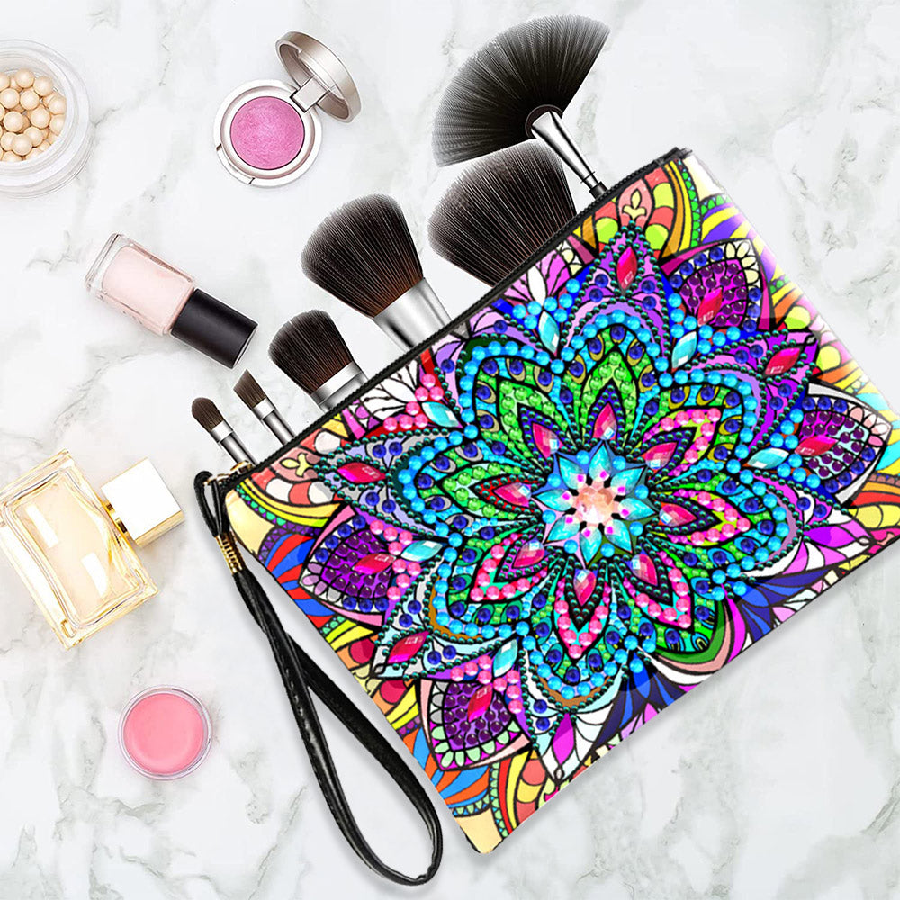 Mandala Lotus Brillant Broderie Diamant Sac Poignet