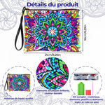 Mandala Lotus Brillant Broderie Diamant Sac Poignet