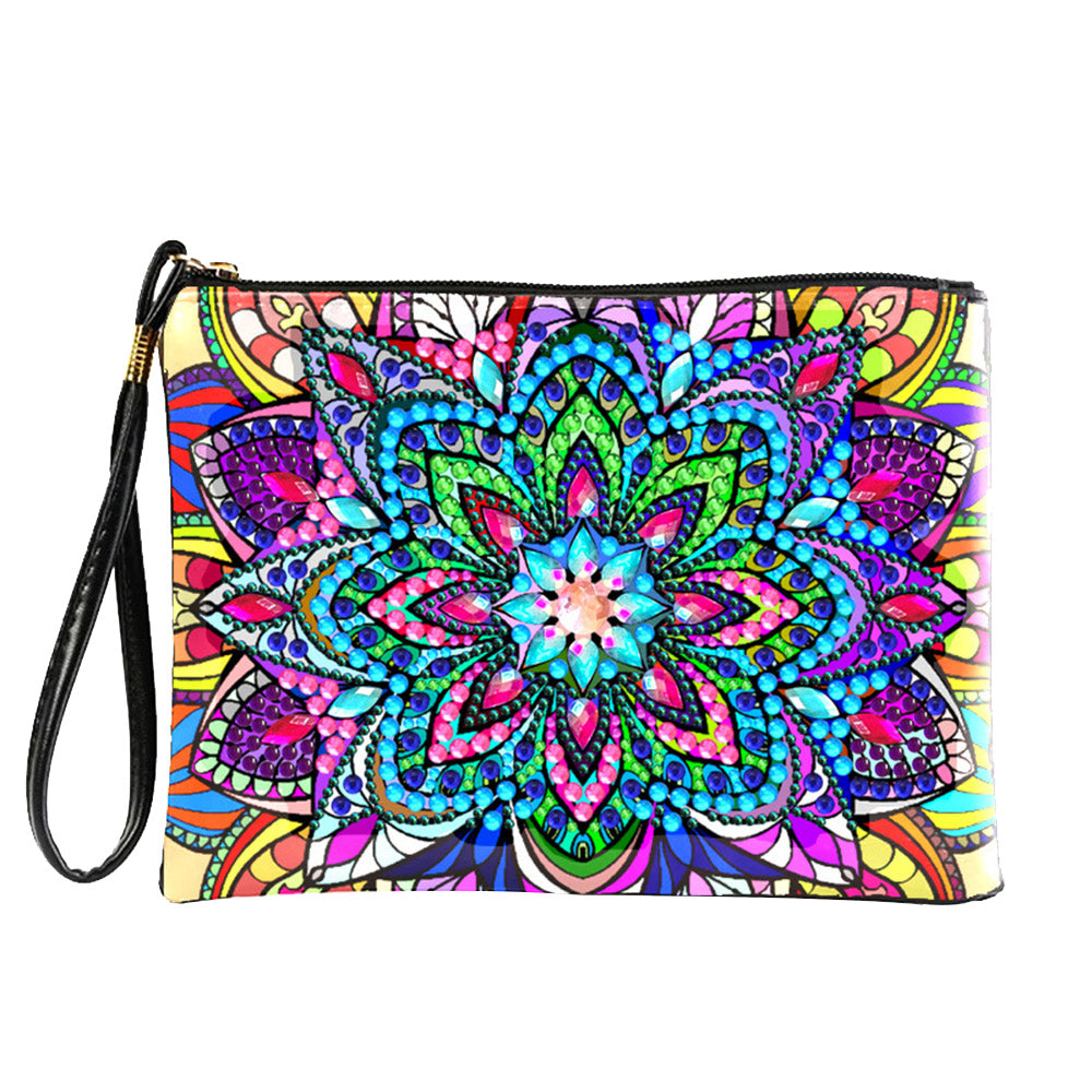 Mandala Lotus Brillant Broderie Diamant Sac Poignet