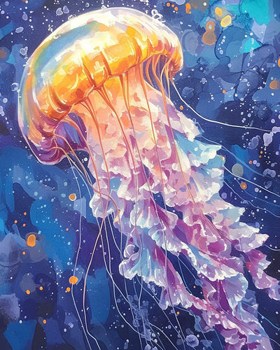 Meduse Fantaisie Broderie Diamant