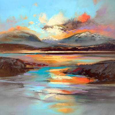 Mer et Nuages dans les Montagnes Broderie Diamant