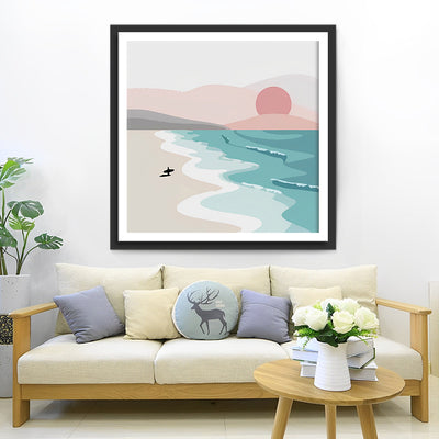 Mer et Soleil Cartoon Broderie Diamant