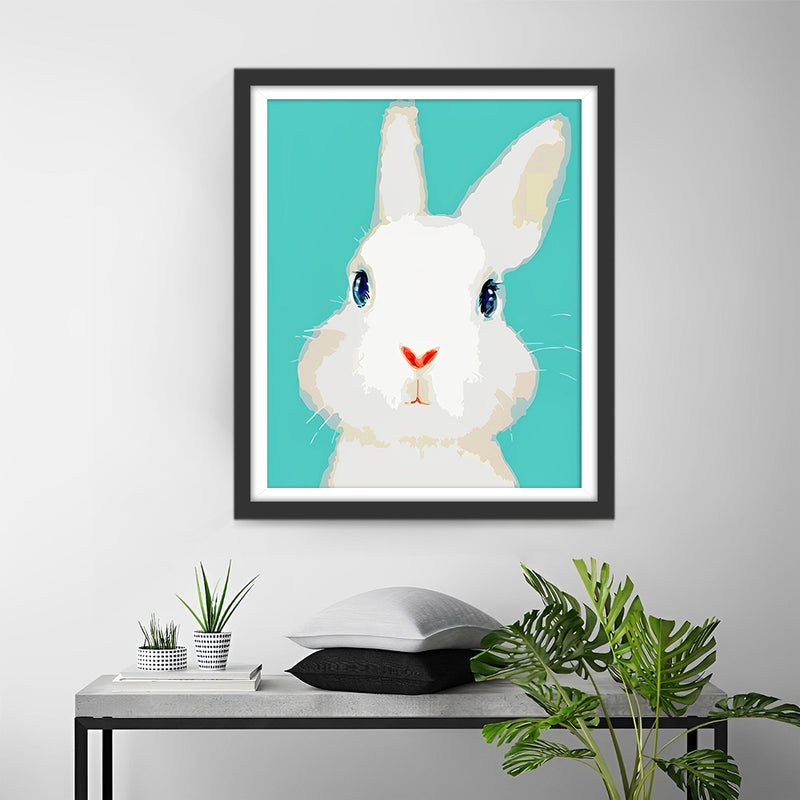 Mignon Lapin Blanc Broderie Diamant