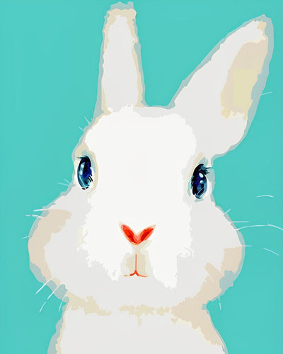 Mignon Lapin Blanc Broderie Diamant