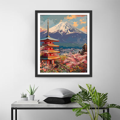 Mont Fuji, Japon Broderie Diamant
