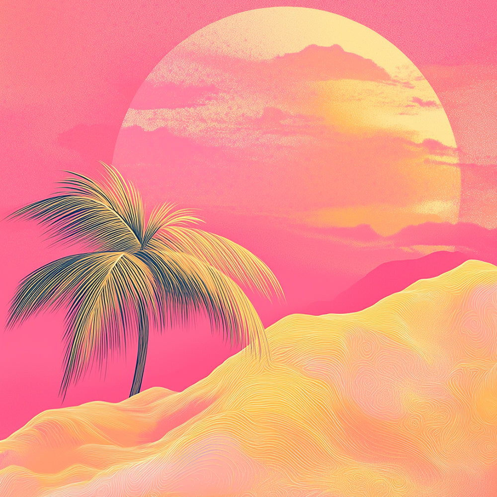 Montagne Rose et Lever du Soleil Broderie Diamant