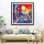 Motif Cartoon Abstrait Broderie Diamant