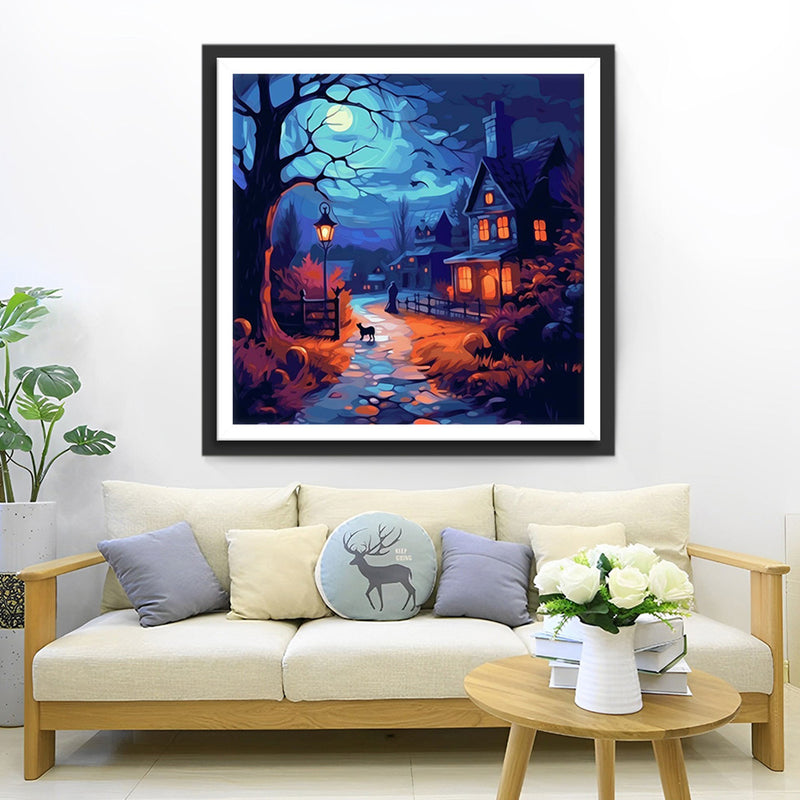 Nuit Silencieuse d’Halloween Broderie Diamant