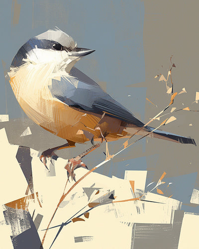 Oiseau et Soleil Broderie Diamant