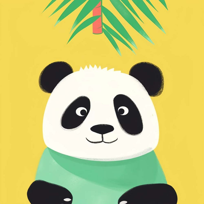 Panda de Dessin Animé Souriant Broderie Diamant