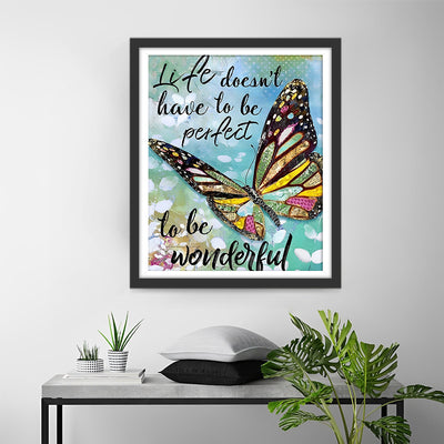Papillon Merveilleux Broderie Diamant