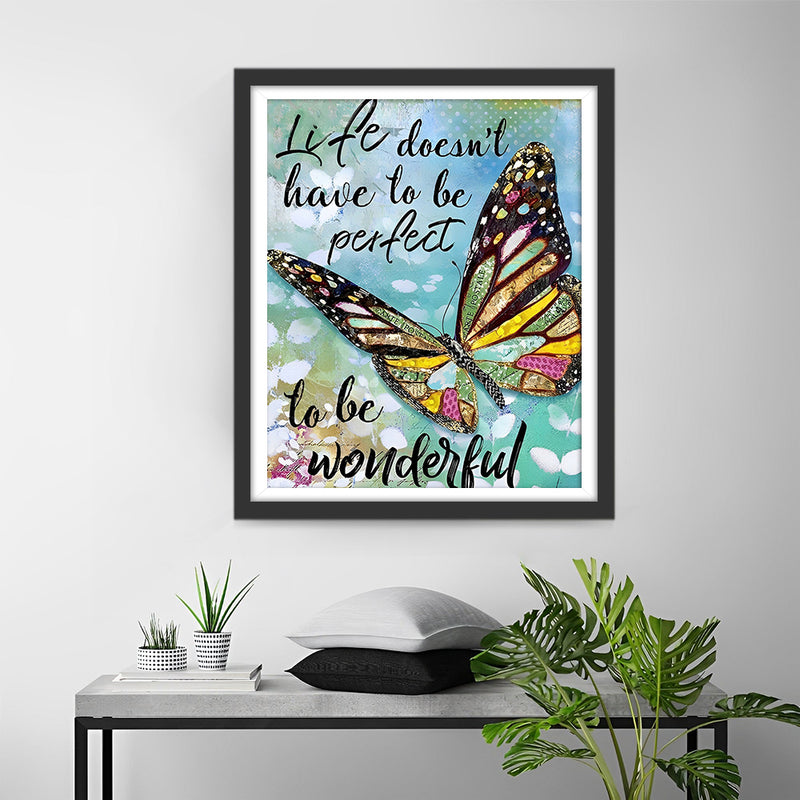 Papillon Merveilleux Broderie Diamant