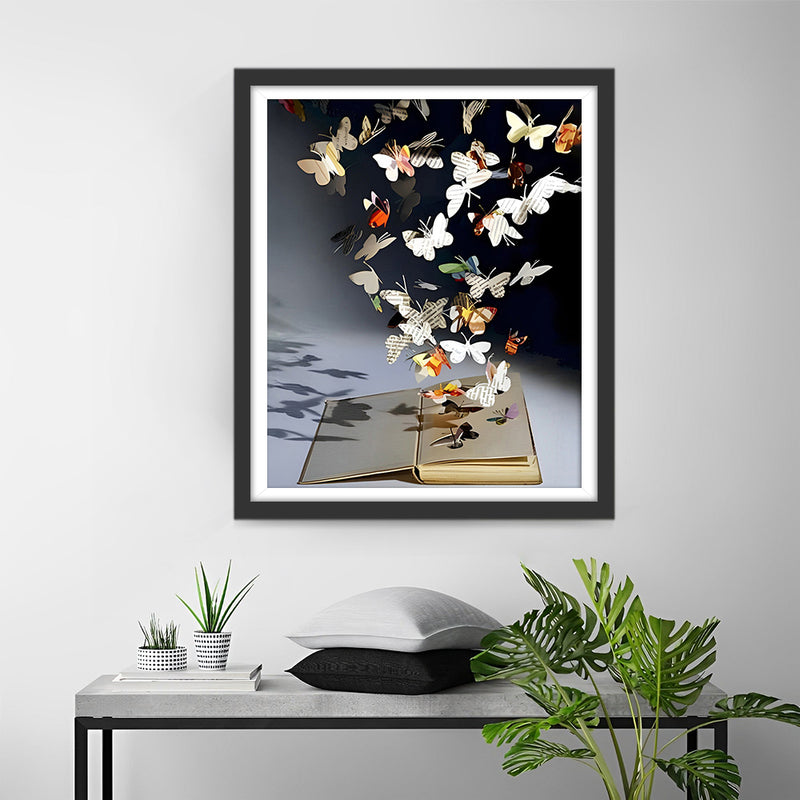 Papillons de Livre Broderie Diamant