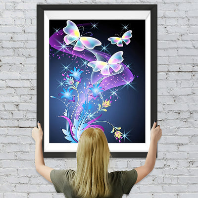 Papillons Fantastiques Volant Broderie Diamant
