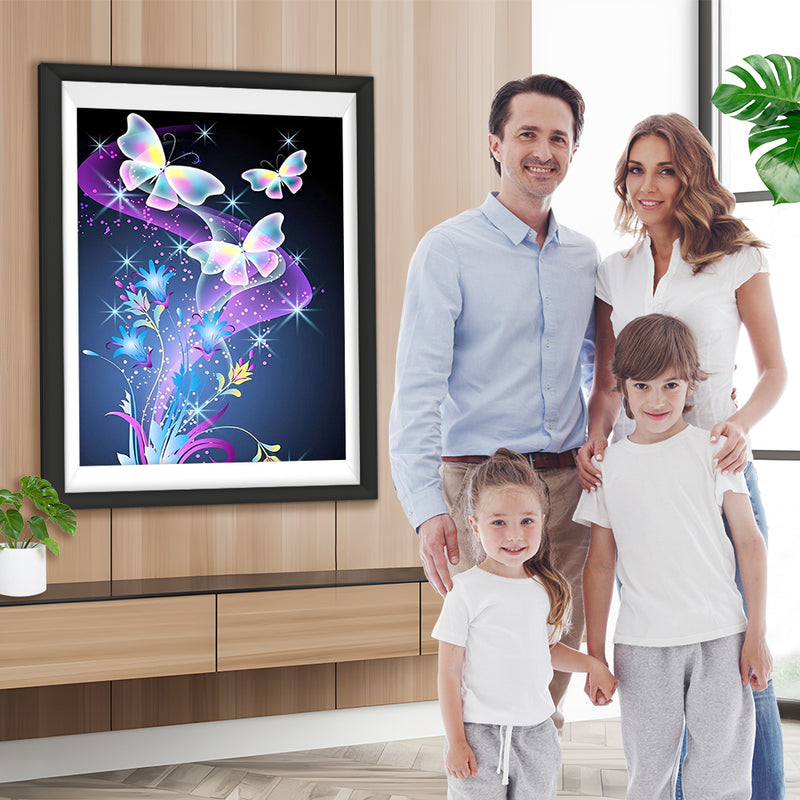 Papillons Fantastiques Volant Broderie Diamant