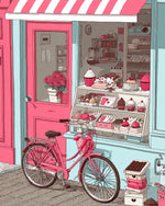 Pâtisserie Rose et Vélo Broderie Diamant